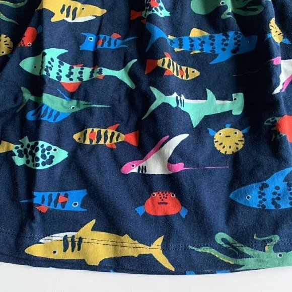 NEW Hanna Andersson Girl Sea life Print Girl Dress With Pockets 10 Years 140 Cm - Picture 4 of 9